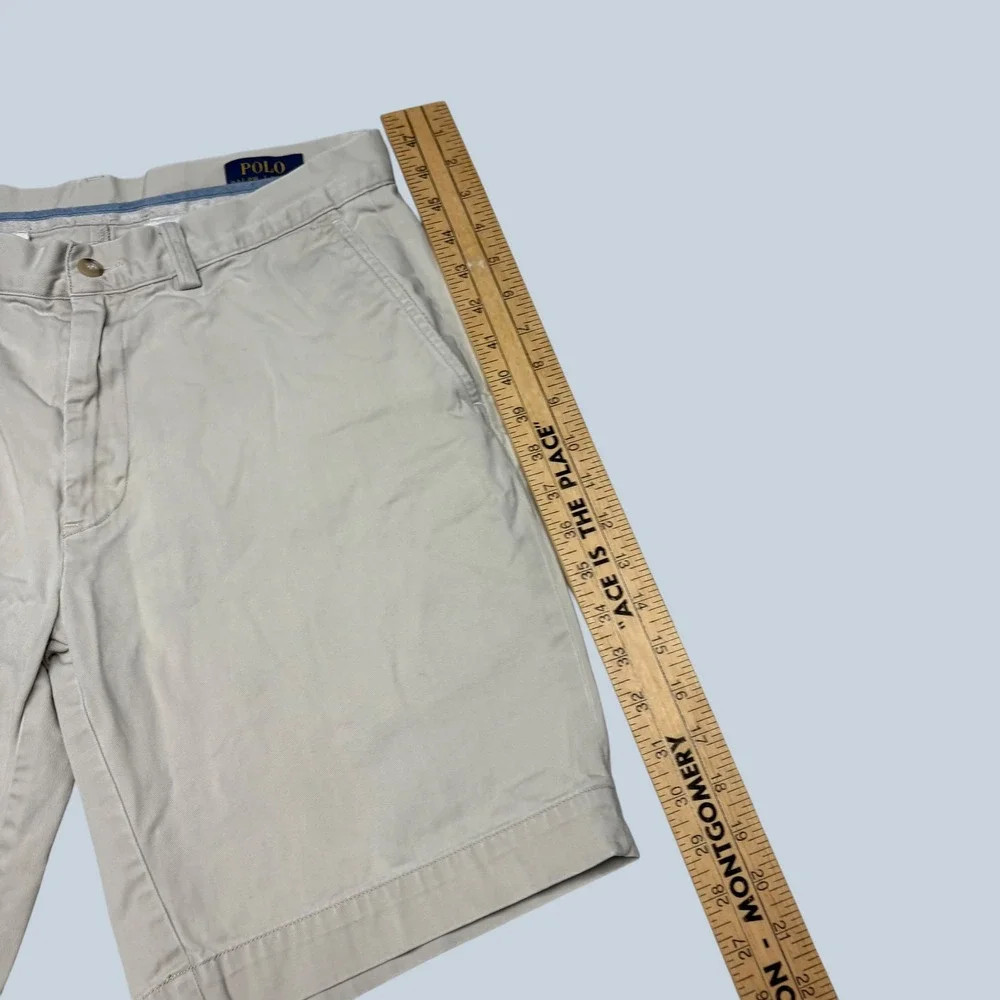 Polo Ralph Lauren Mens Classic Fit 9 Inch Chino Shorts Stone Beige Size 31 1268